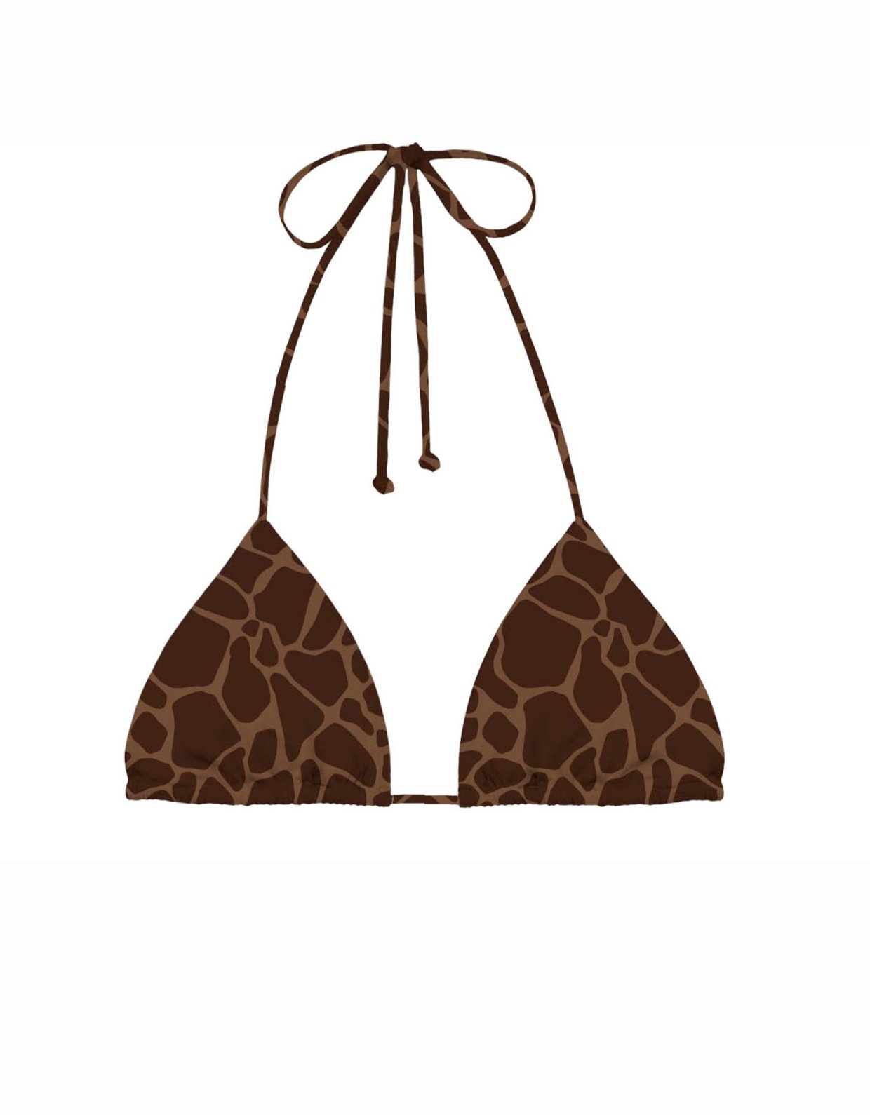 MC2 Saint Barth Leah triangle bikini top with giraffe print