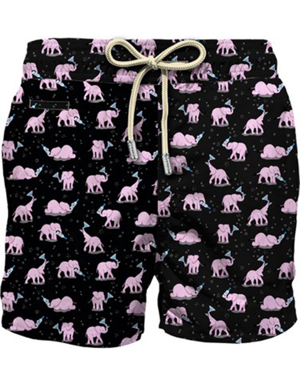 MC2 Saint Barth Man lightweight fabric swim shorts lighting micro fantasy with drunk night print