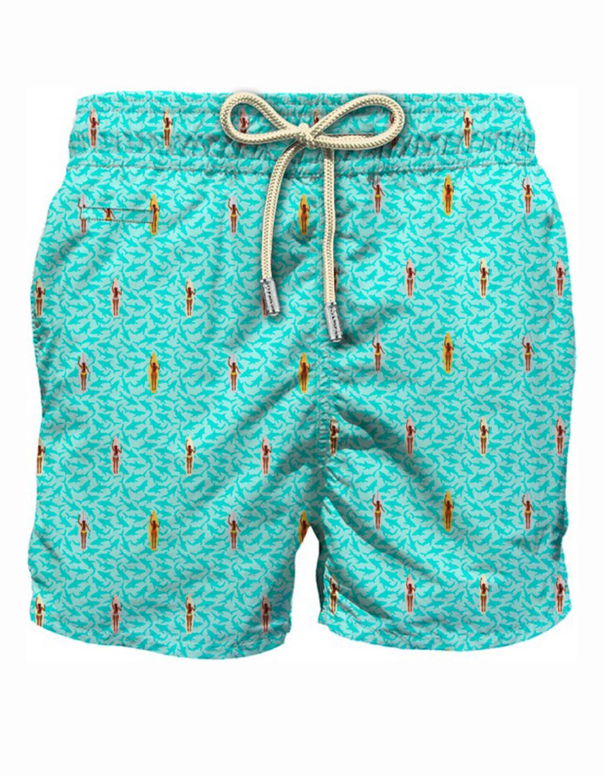 MC2 Saint Barth Lighting micro swim shorts with surfer shark print