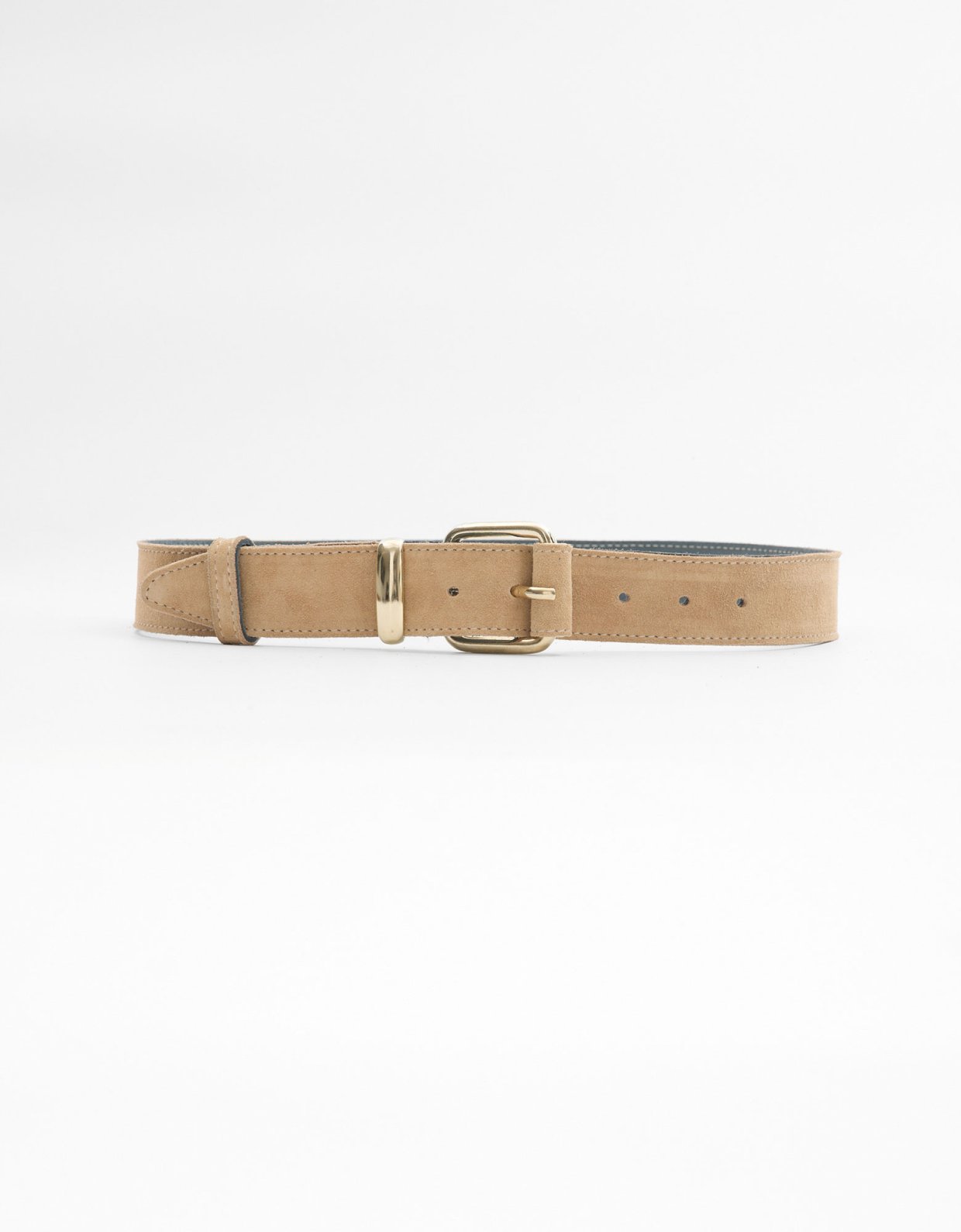 Leather Twist Pastel belt beige suede
