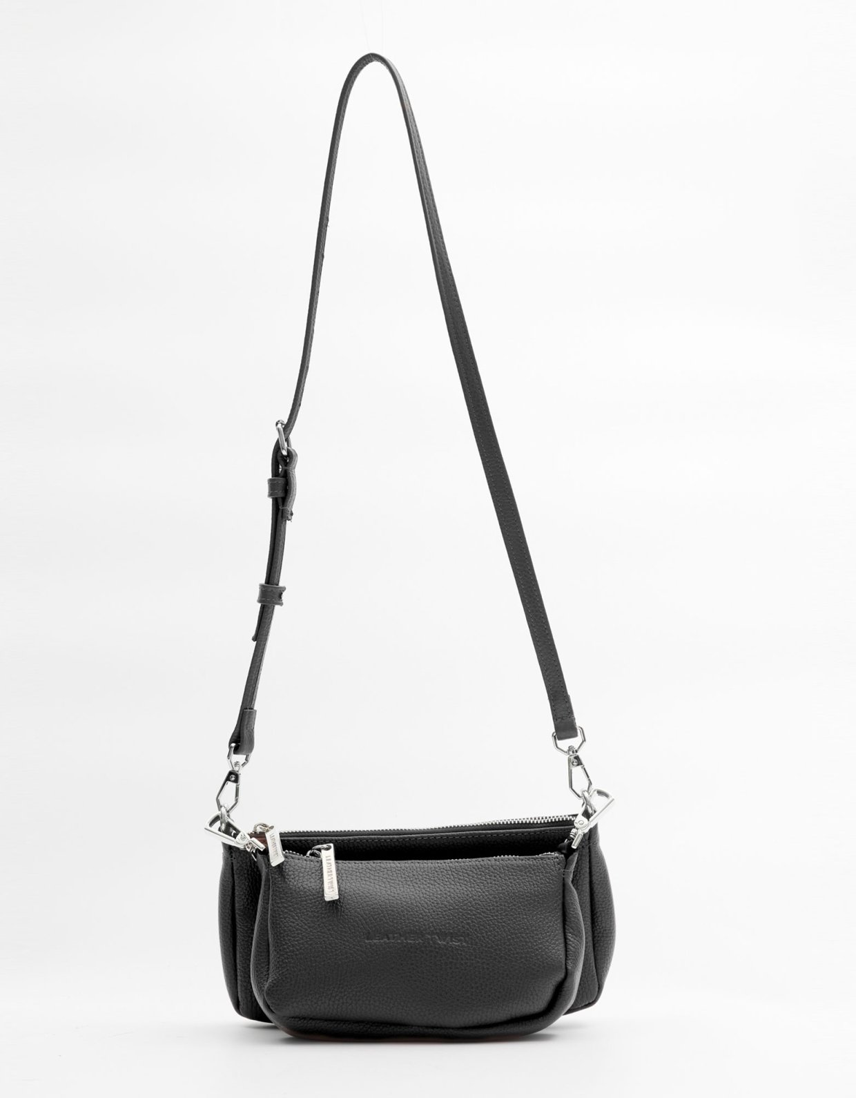 Leather Twist Alter ego bag black
