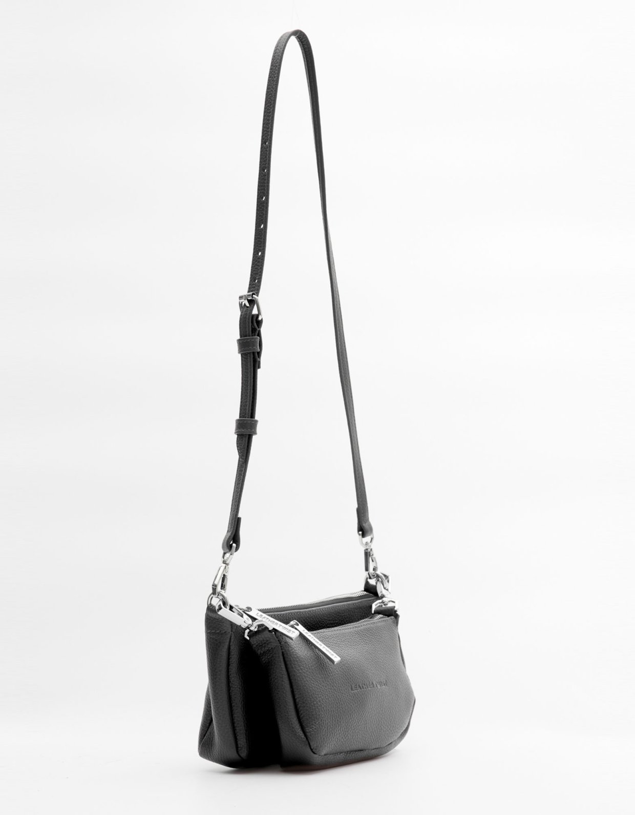Leather Twist Alter ego bag black