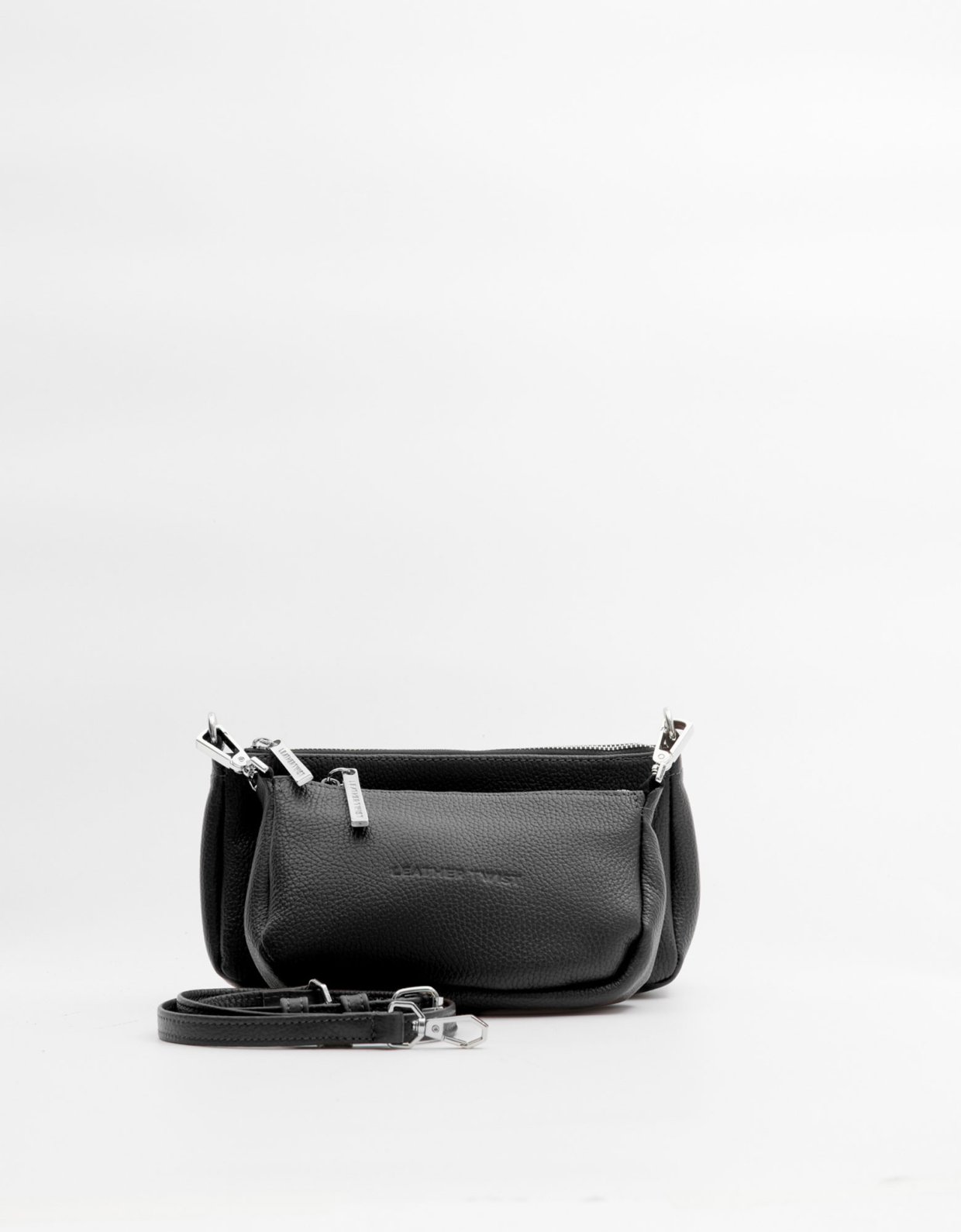 Leather Twist Alter ego bag black