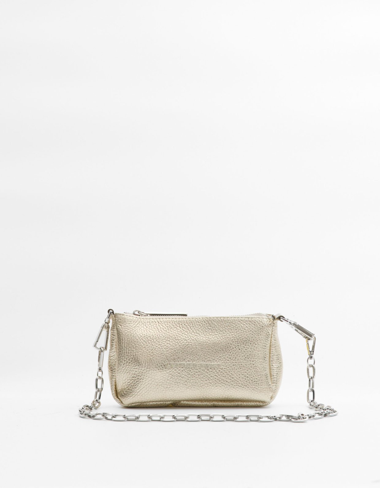 Leather Twist Alter ego bag silver/gold