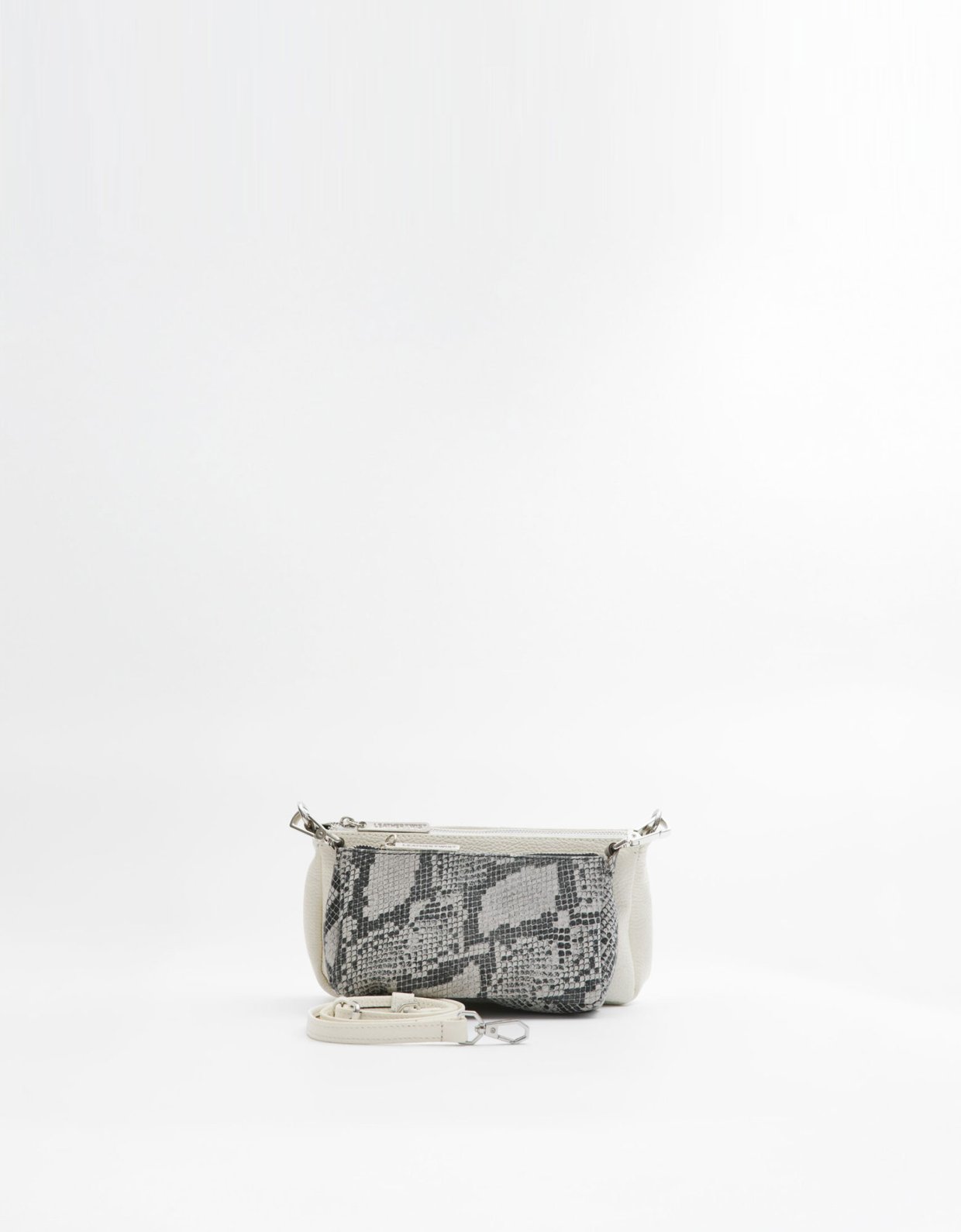 Leather Twist Alter ego bag white snake
