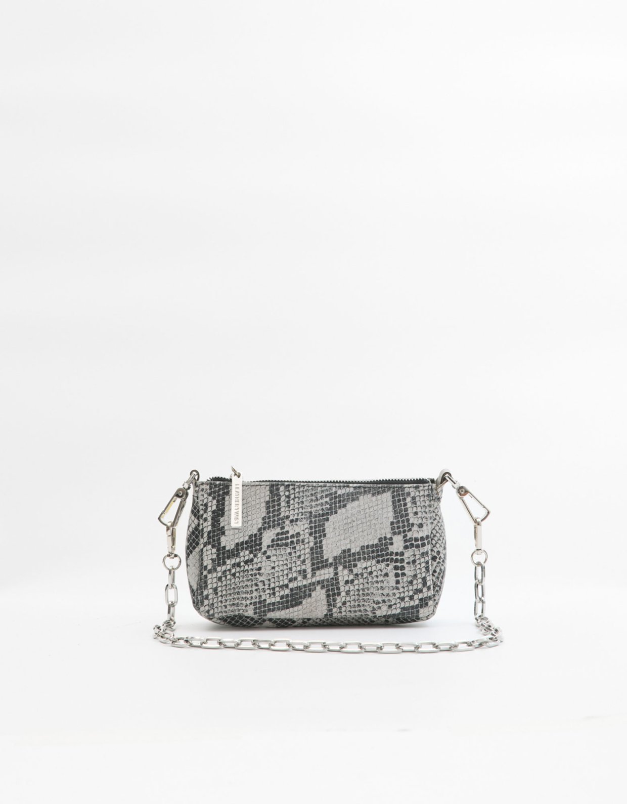 Leather Twist Alter ego bag white snake