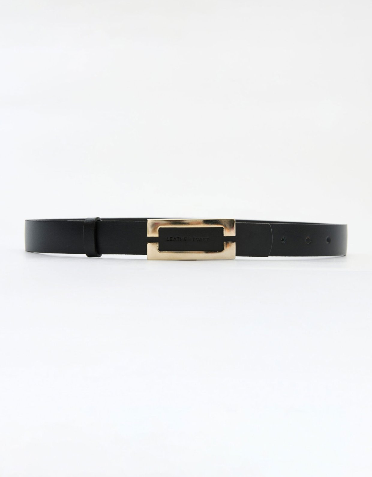 Leather Twist Icon belt black
