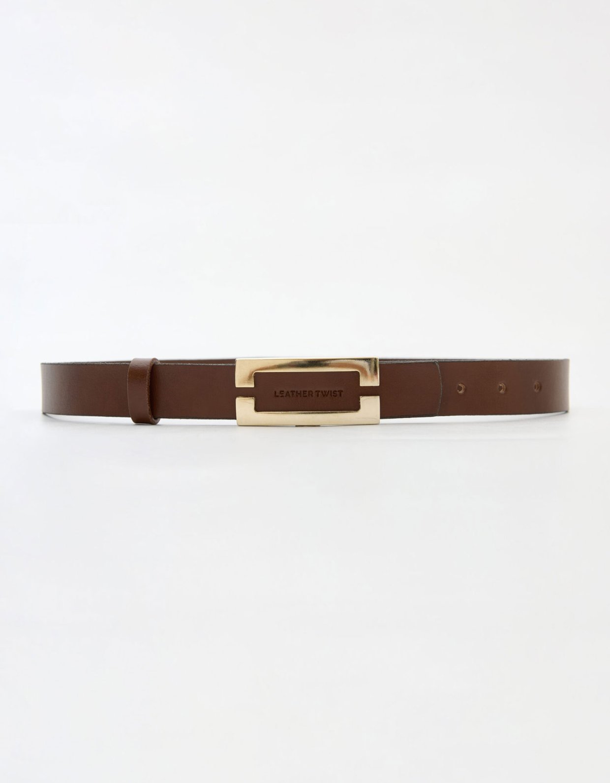 Leather Twist Icon belt brown