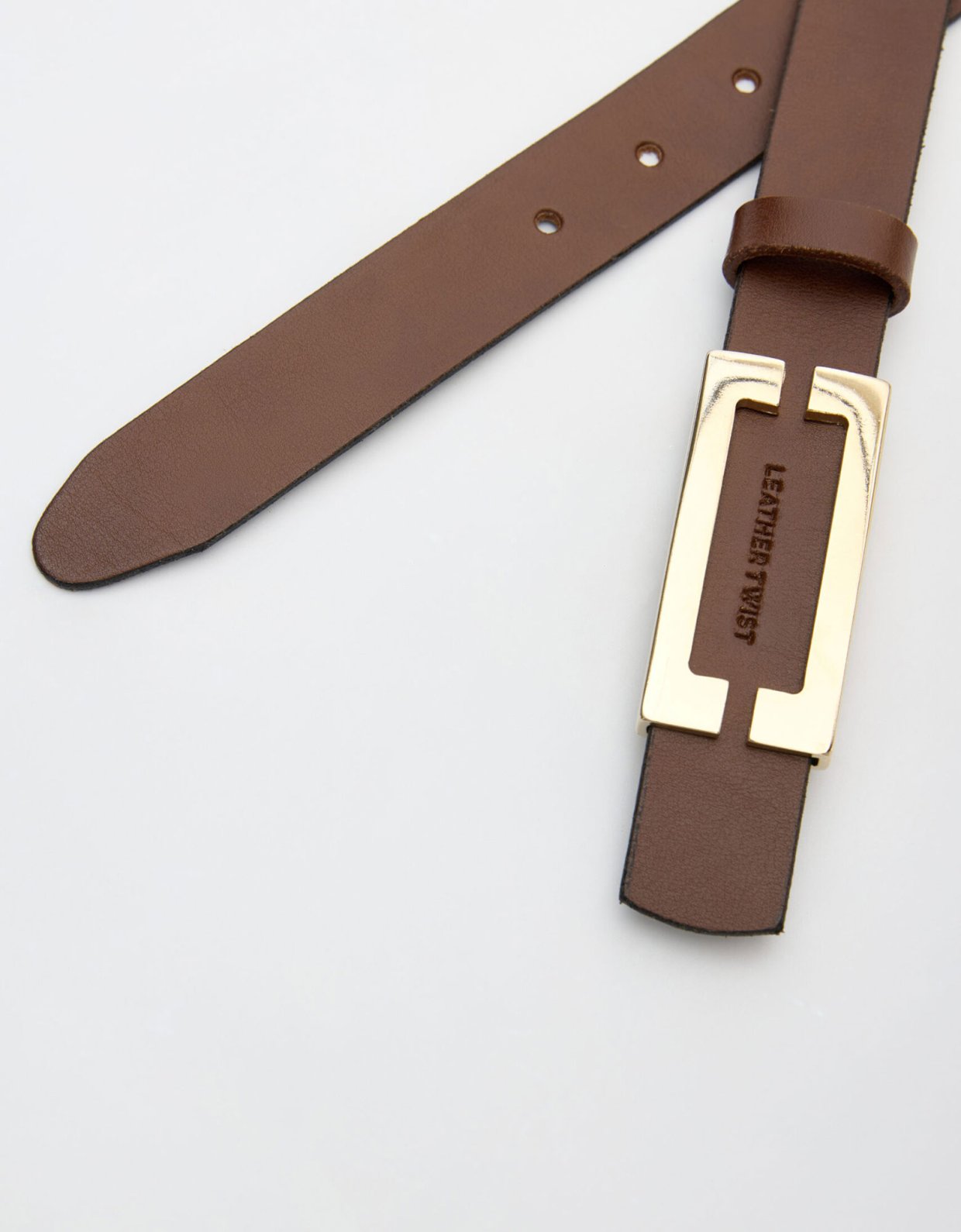 Leather Twist Icon belt brown