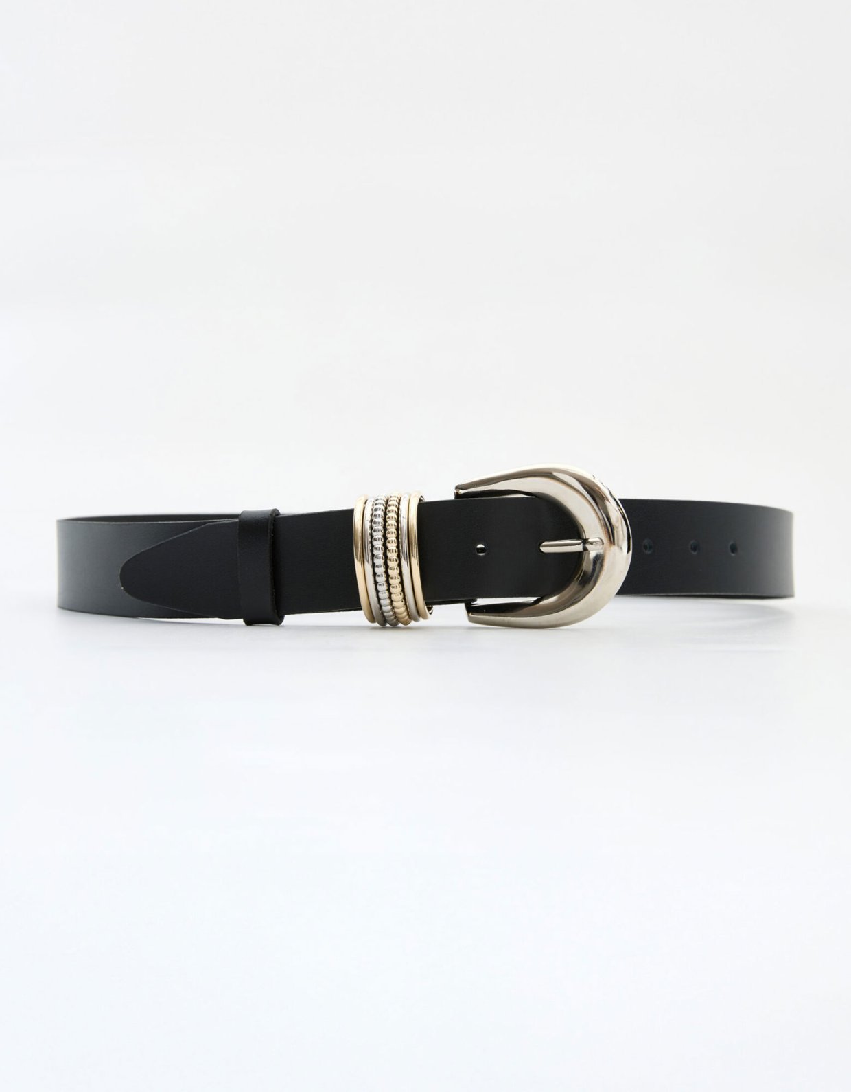 Leather Twist Treasure belt black