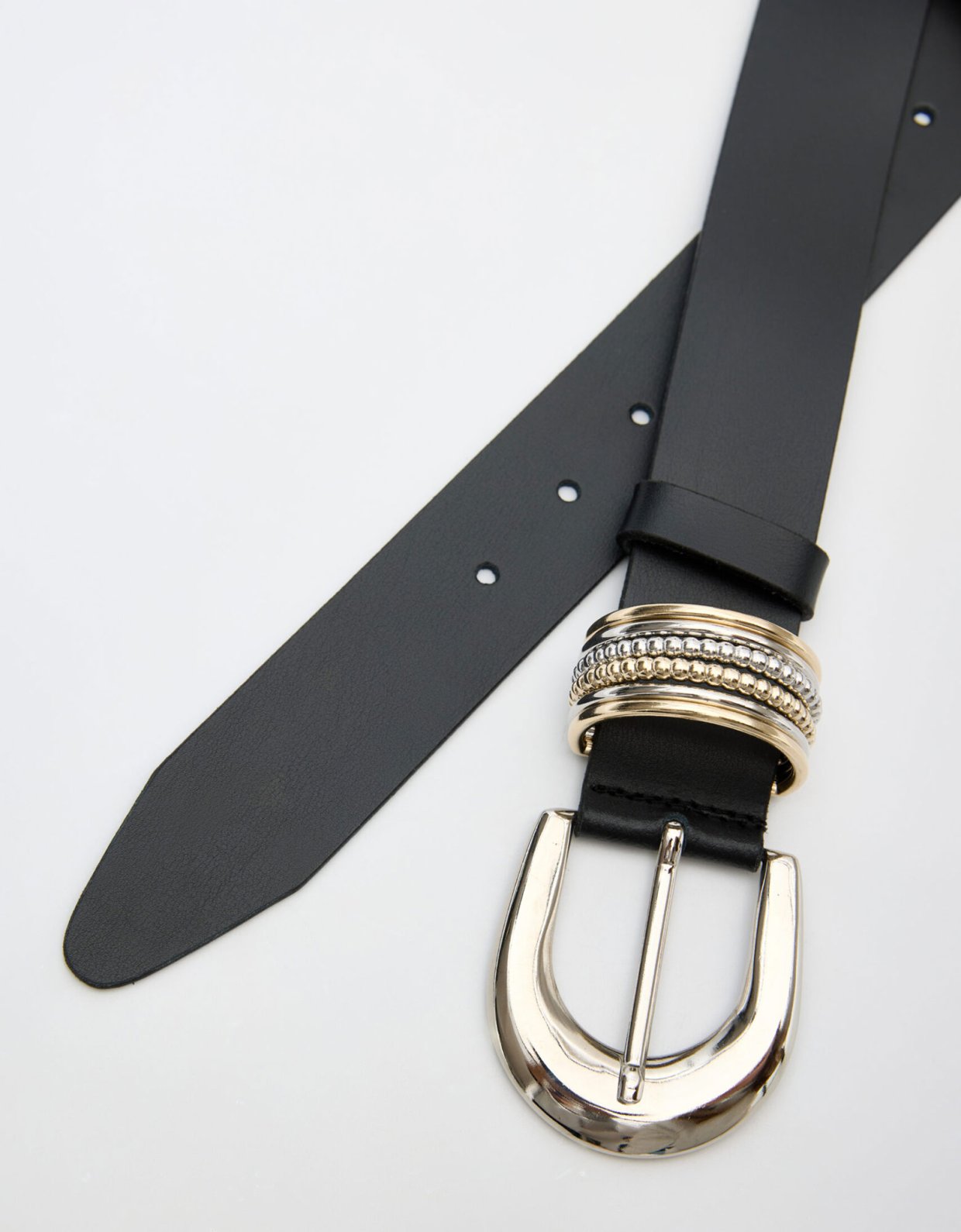 Leather Twist Treasure belt black