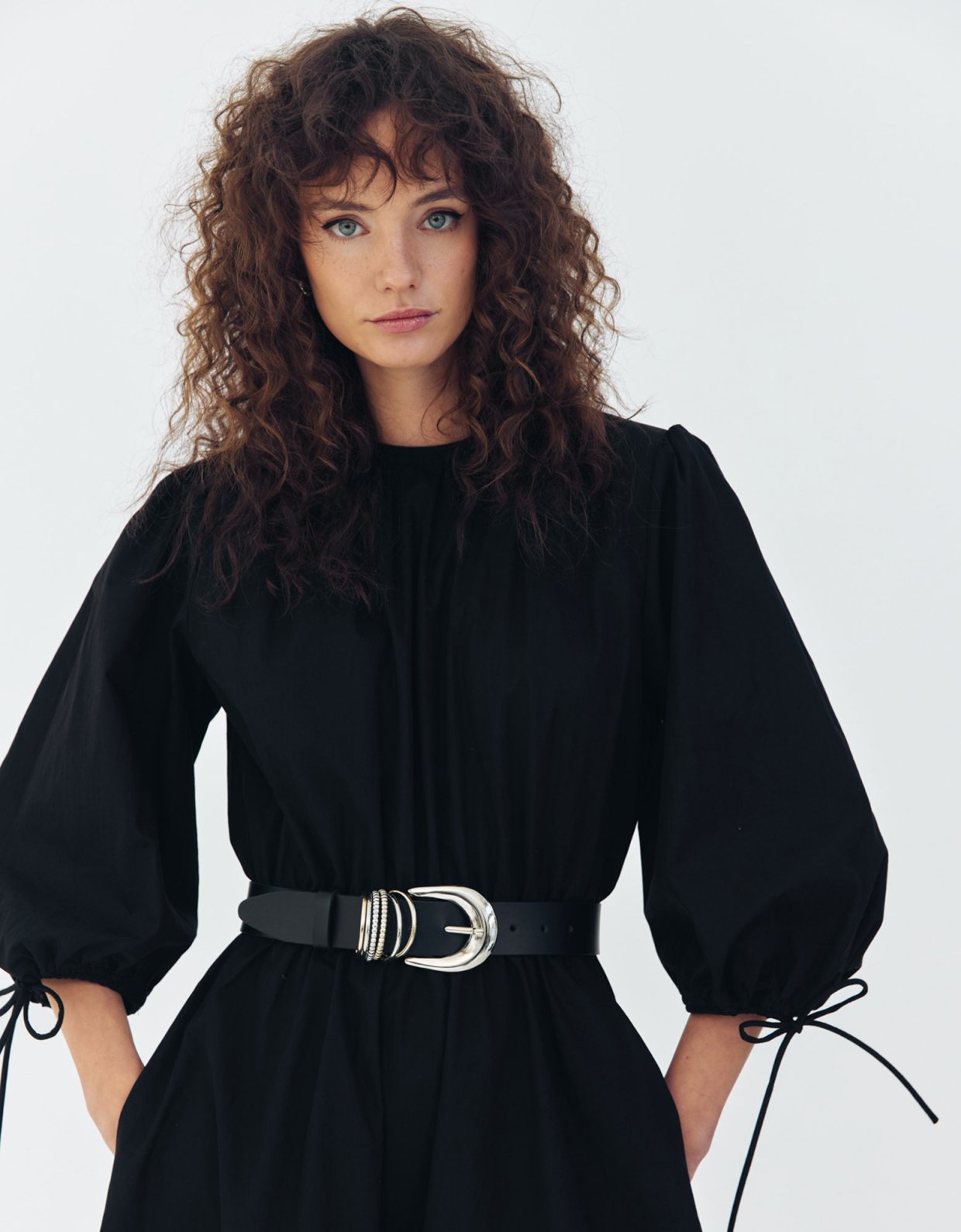 Leather Twist Treasure belt black