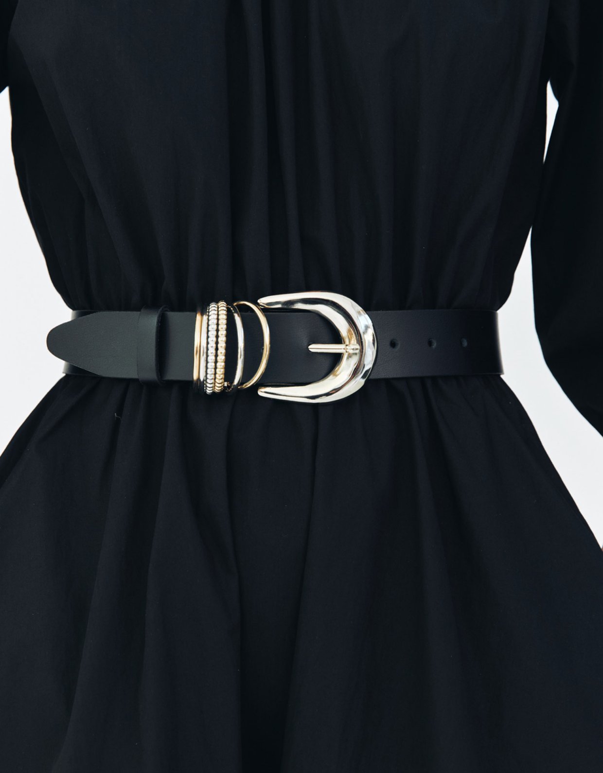 Leather Twist Treasure belt black