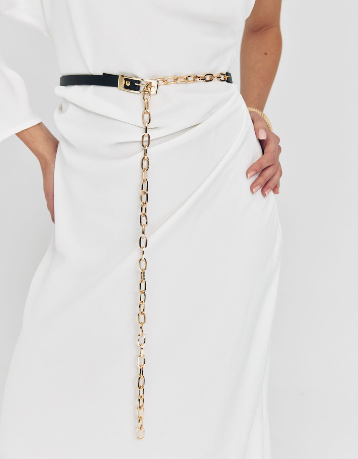 Leather Twist Tanned glow belt black