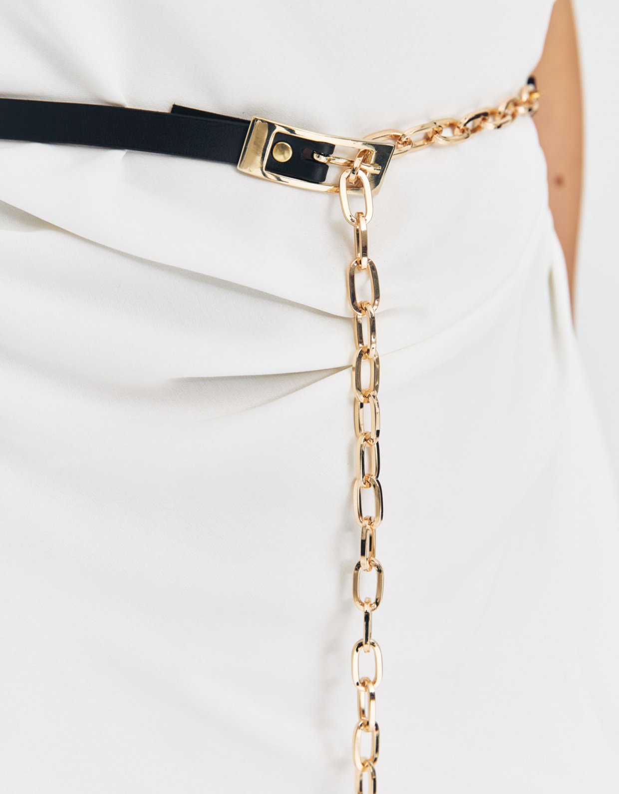 Leather Twist Tanned glow belt black