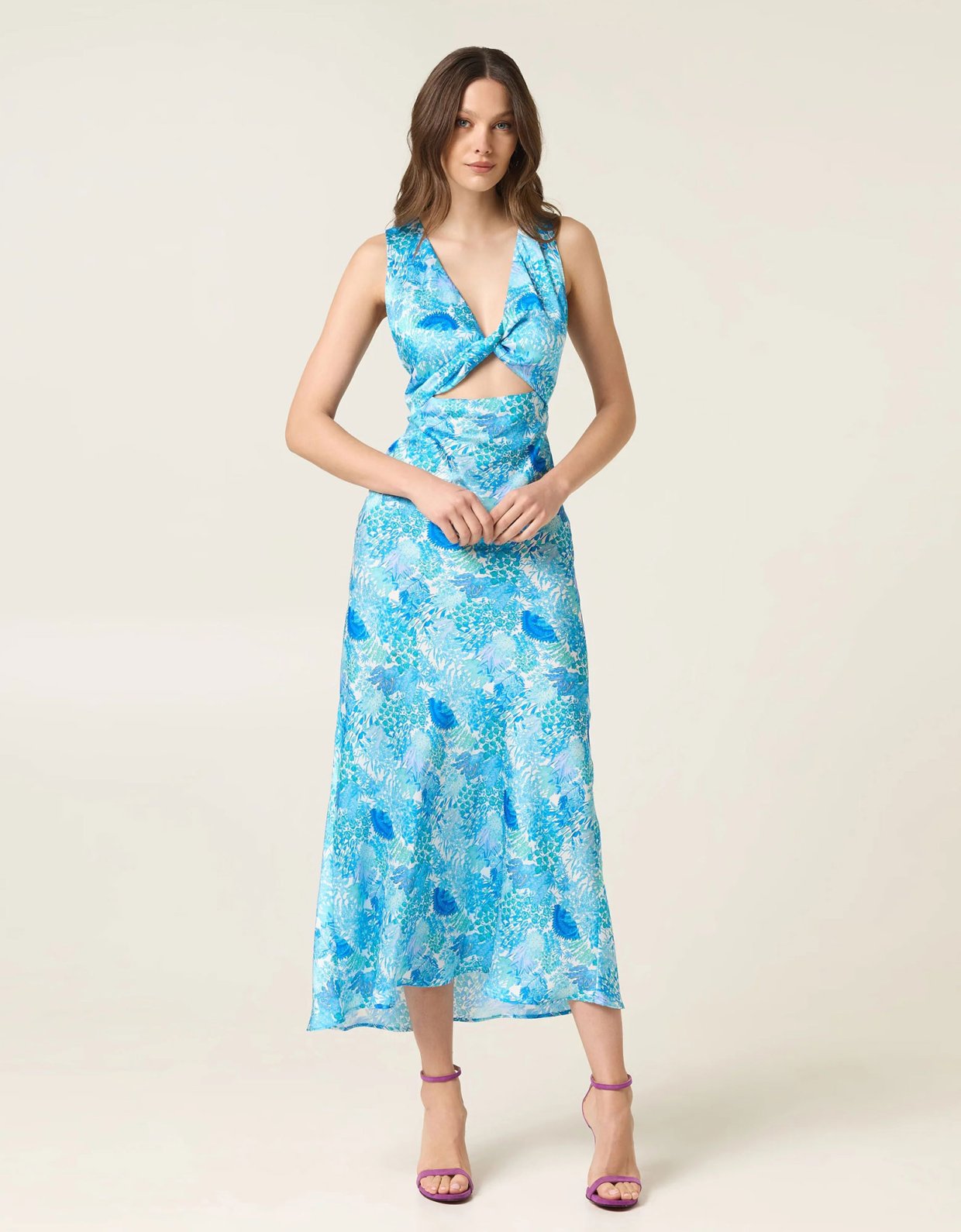 Eveleya Laguna midi satin dress