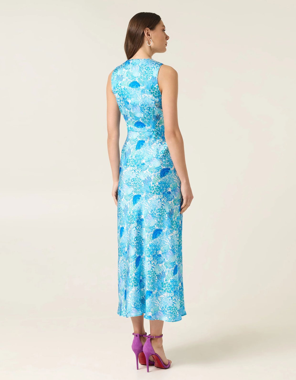 Eveleya Laguna midi satin dress