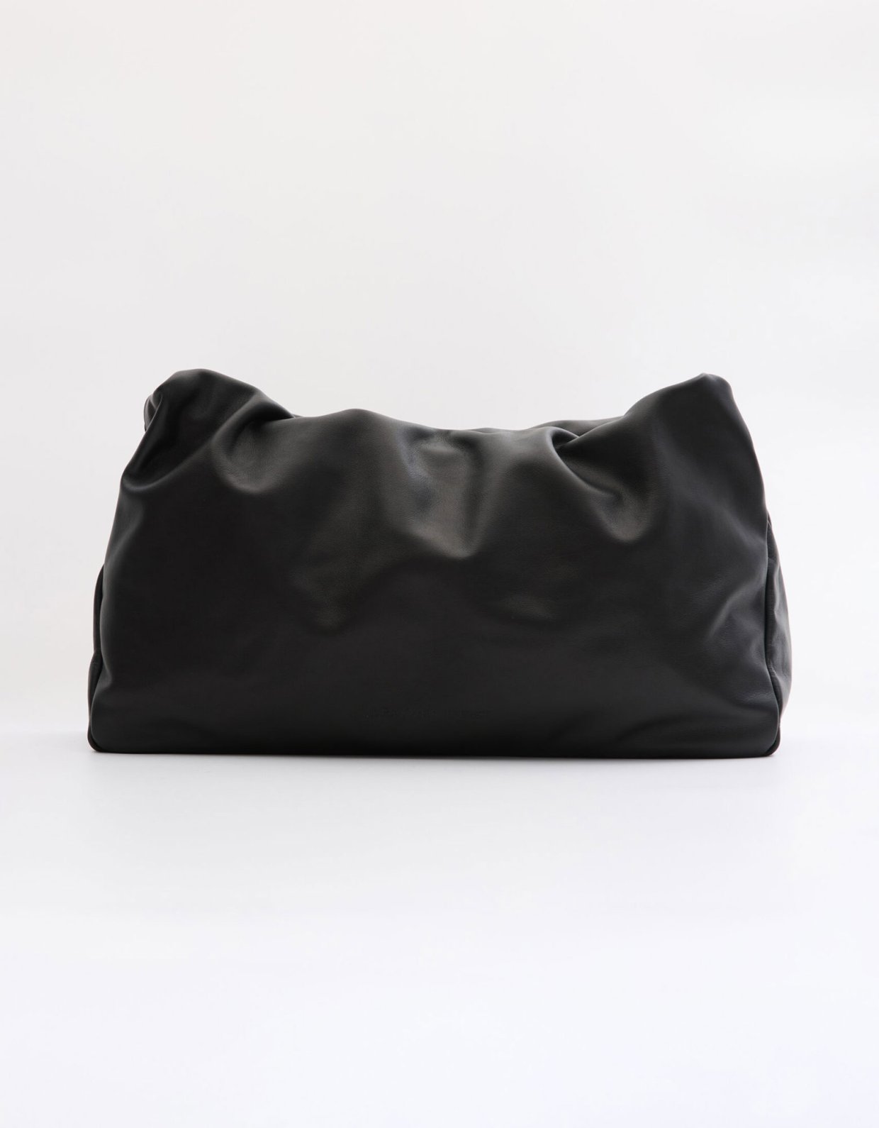 Leather Twist Velvet mini bag black