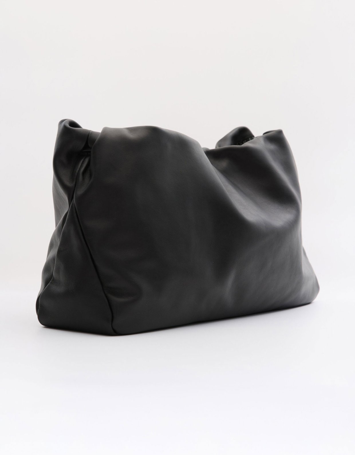 Leather Twist Velvet mini bag black