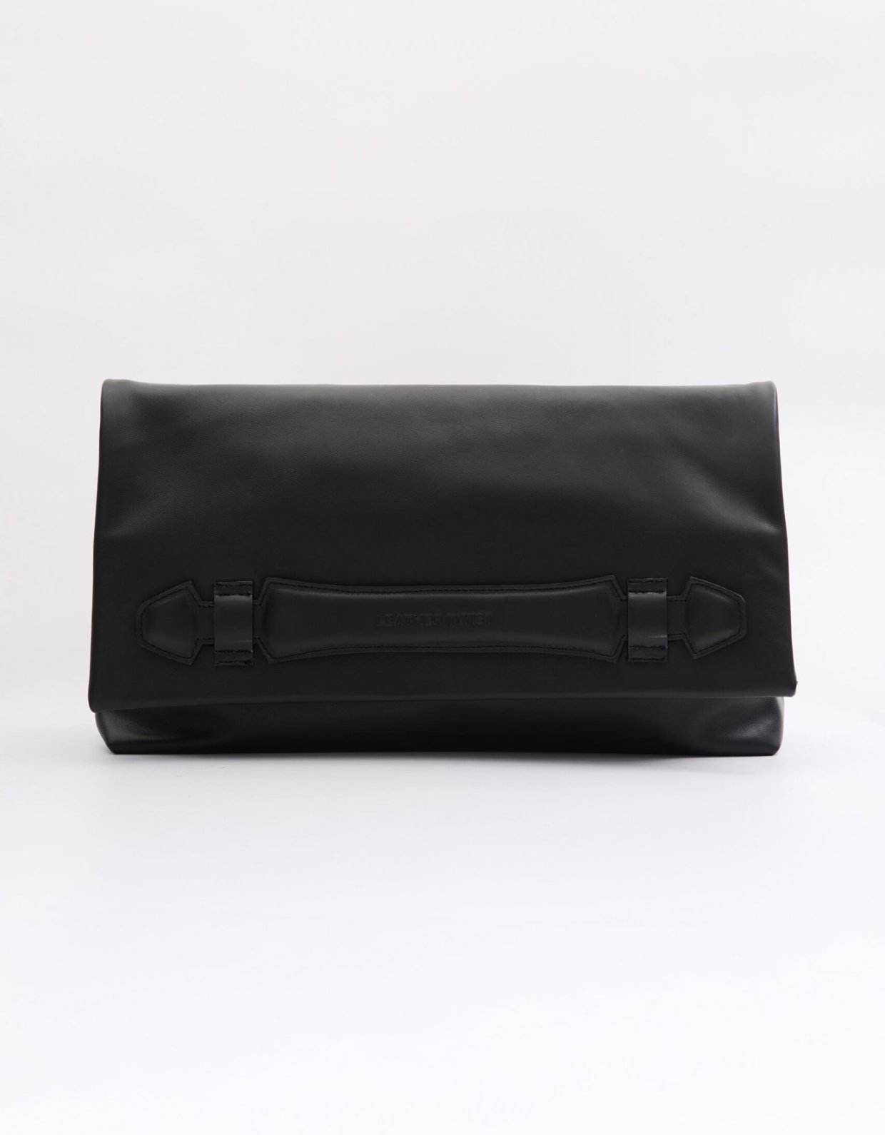 Leather Twist Nest bag black