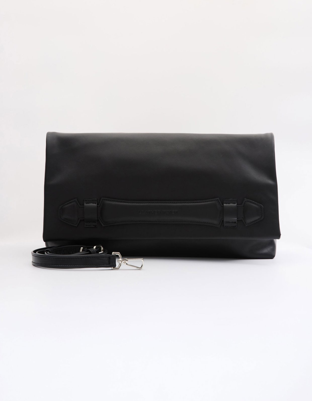 Leather Twist Nest bag black
