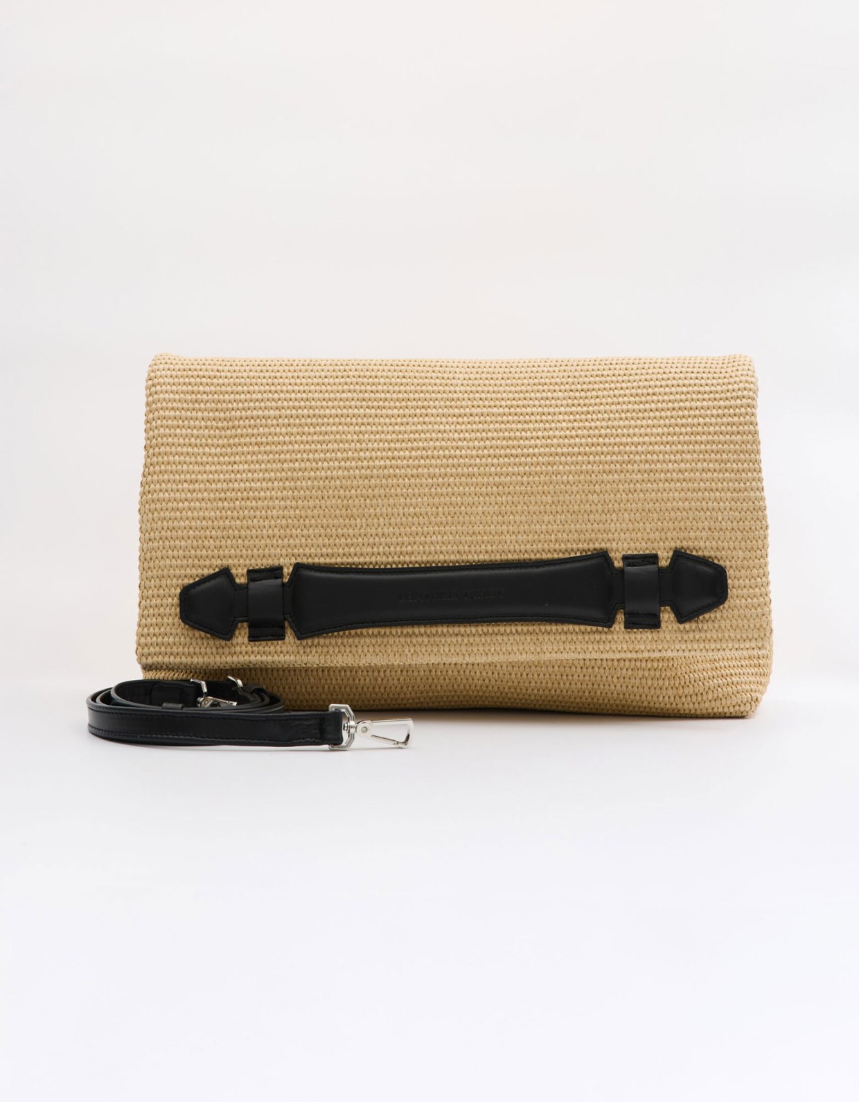 Leather Twist Nest bag straw
