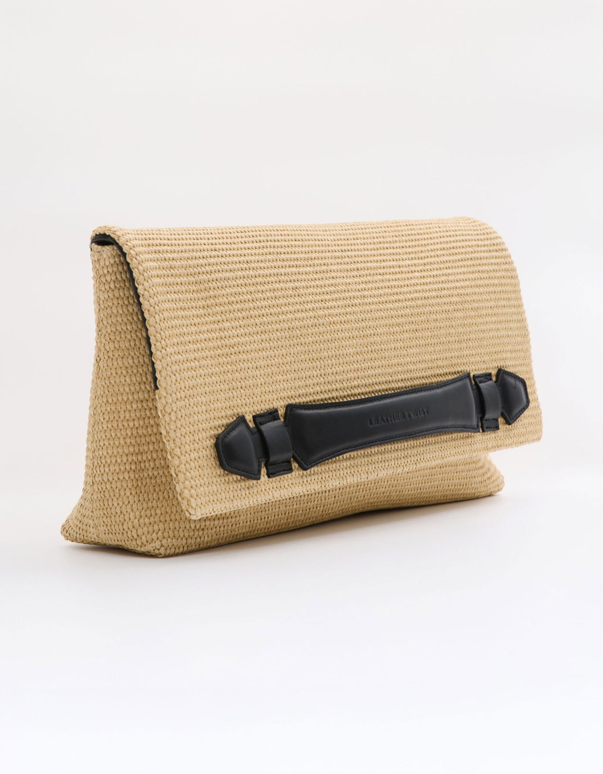 Leather Twist Nest bag straw