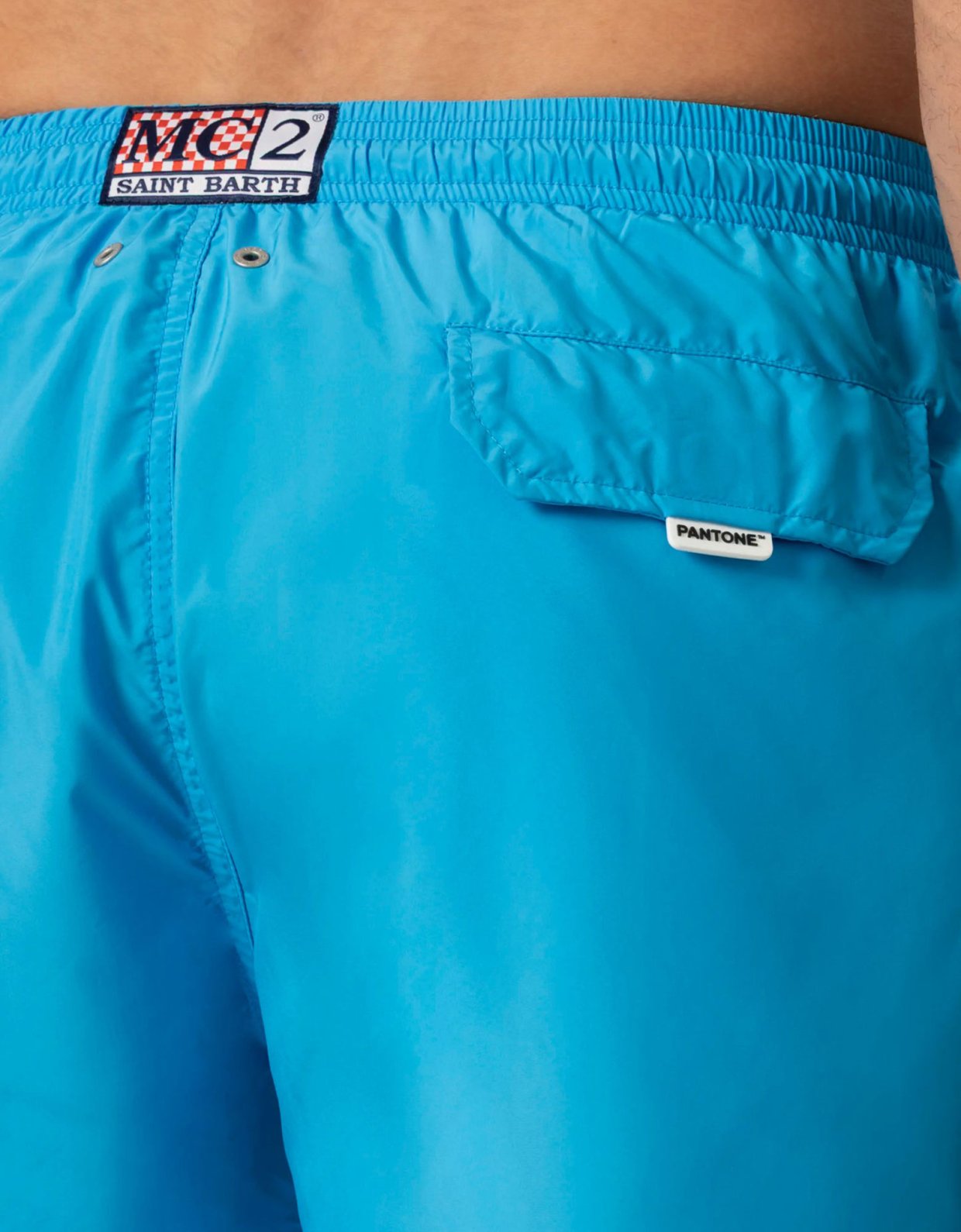 MC2 Saint Barth Lightweight fabric aqua blue swim shorts lighting pantone