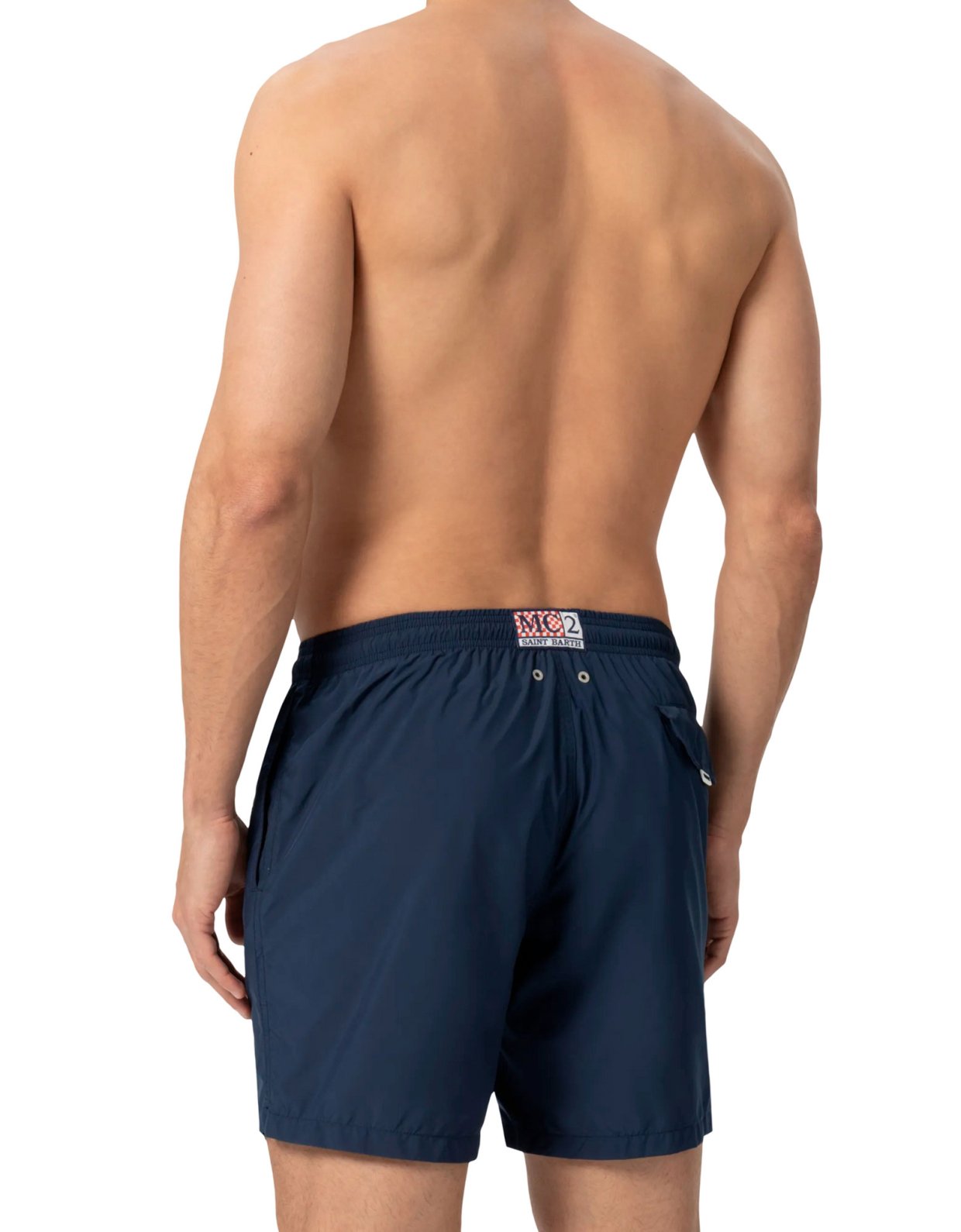 MC2 Saint Barth Lightweight fabric navy blue swim shorts lighting pantone