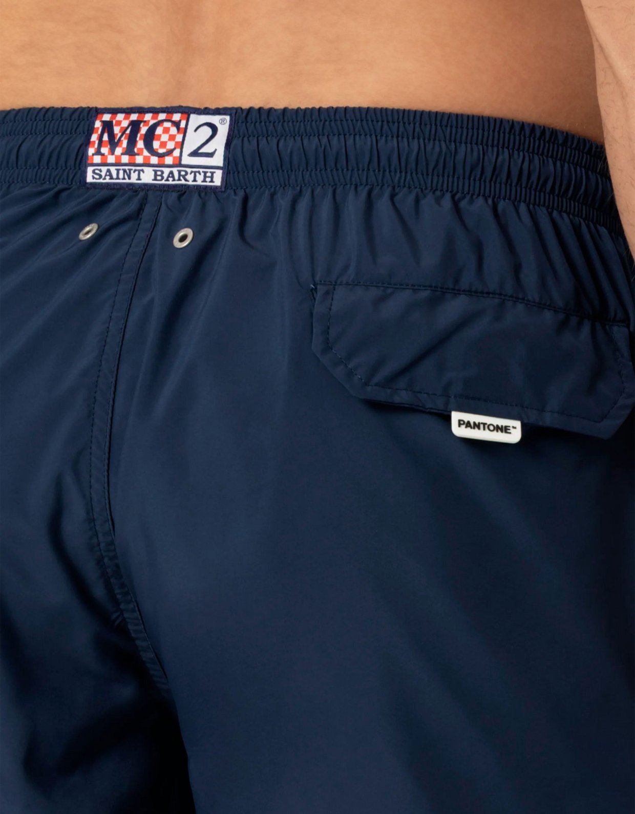 MC2 Saint Barth Lightweight fabric navy blue swim shorts lighting pantone