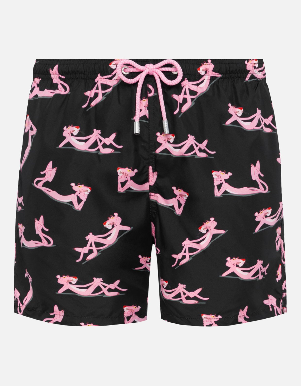 MC2 Saint Barth Lightweight fabric swim shorts lighting with the Pink Panther print