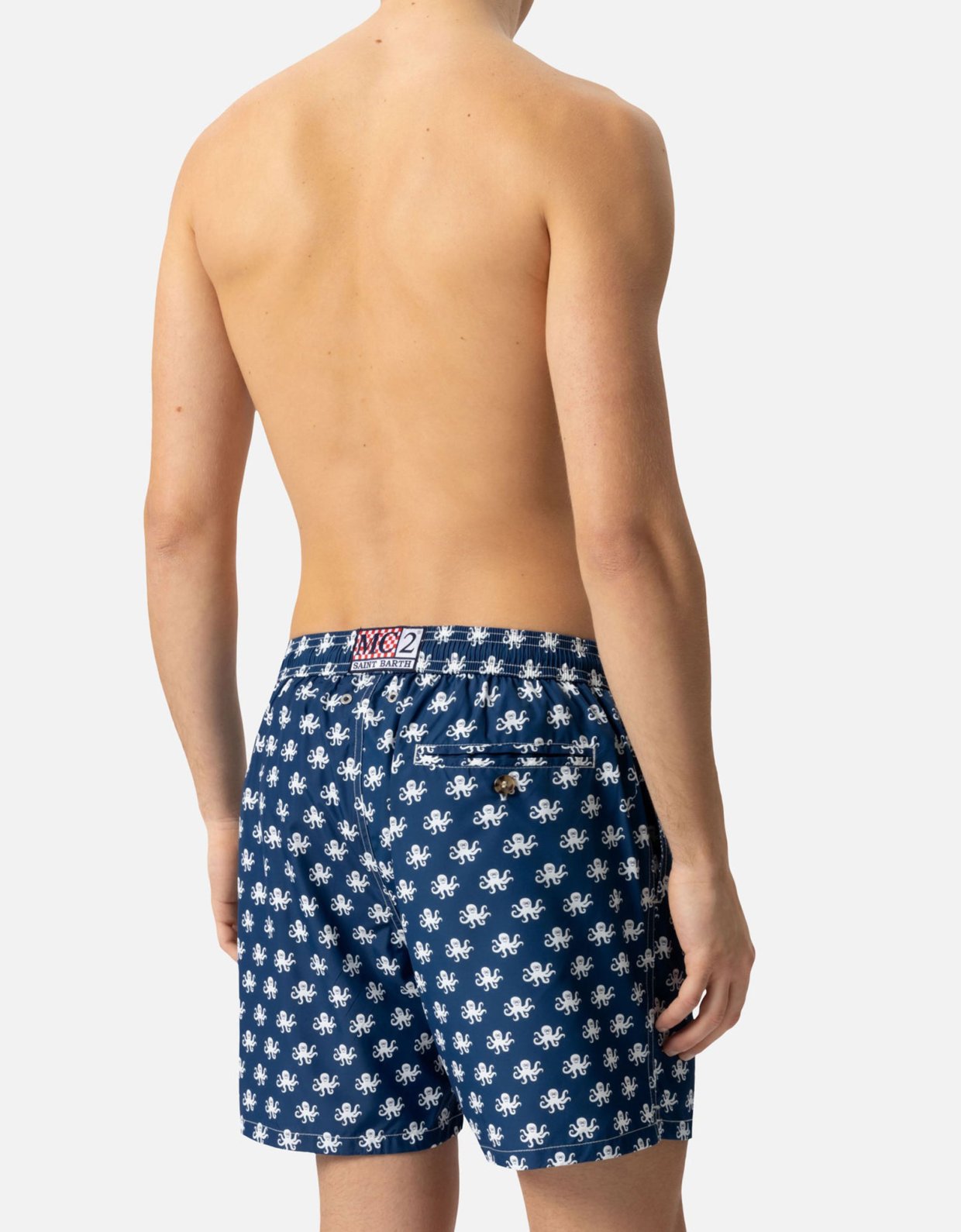 MC2 Saint Barth Lightweight fabric swim shorts lighting with octopus print