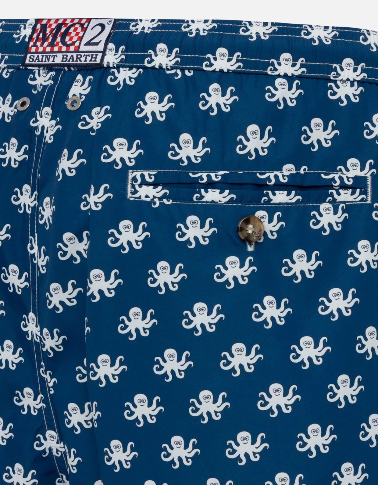 MC2 Saint Barth Lightweight fabric swim shorts lighting with octopus print