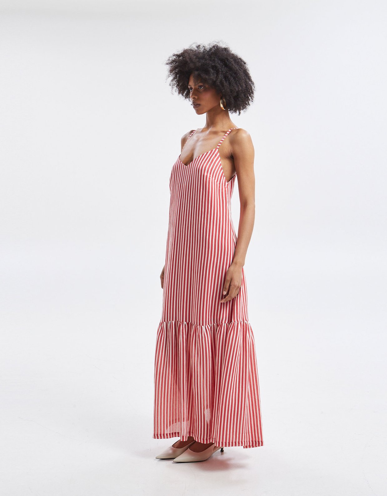 Ananke Clothing Liora stripped dress red