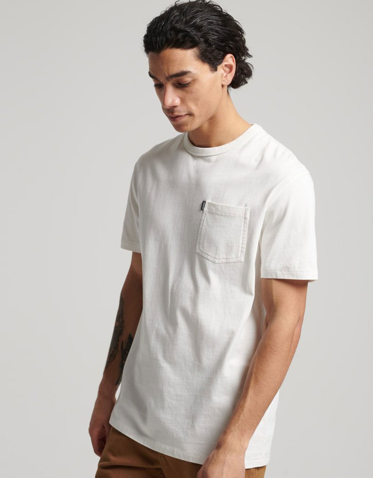 Superdry Ovin vintage surf ranchero pkt tee new chalk
