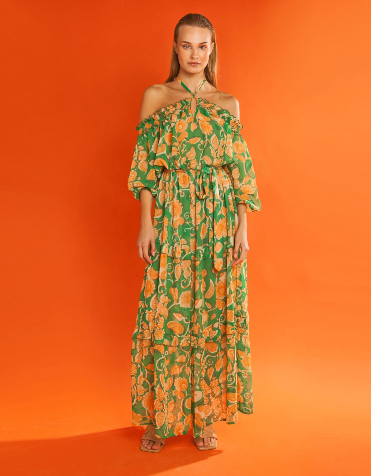 Mallory the label Ramla green floral dress