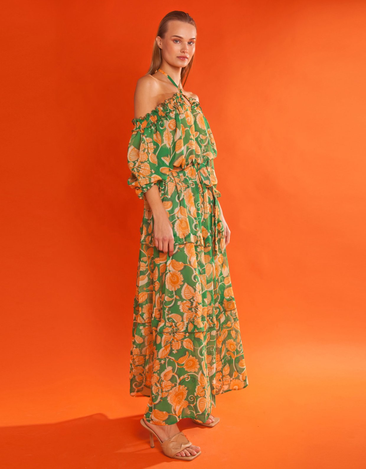 Mallory the label Ramla green floral dress