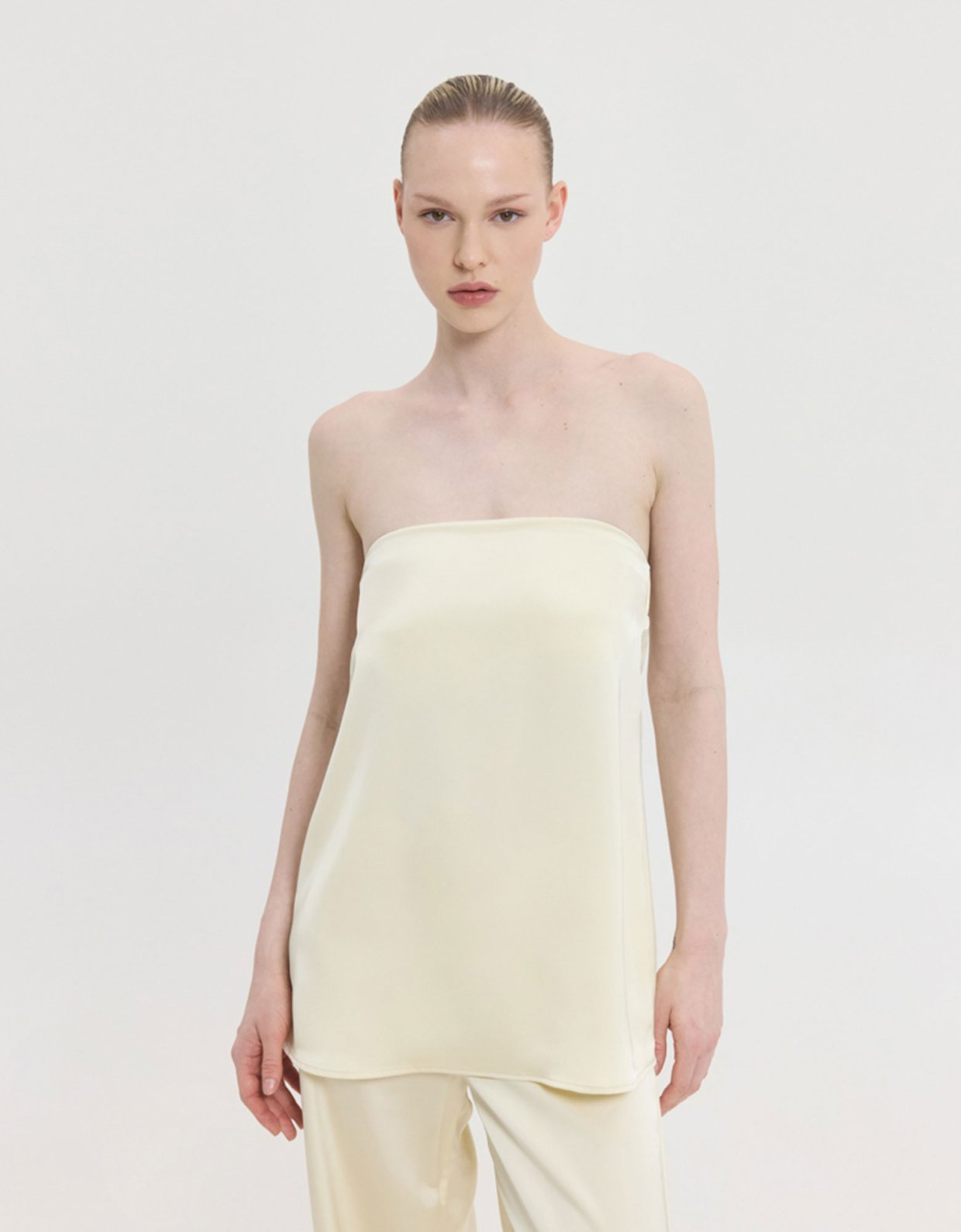 Sunset go Maira strapless top ocher