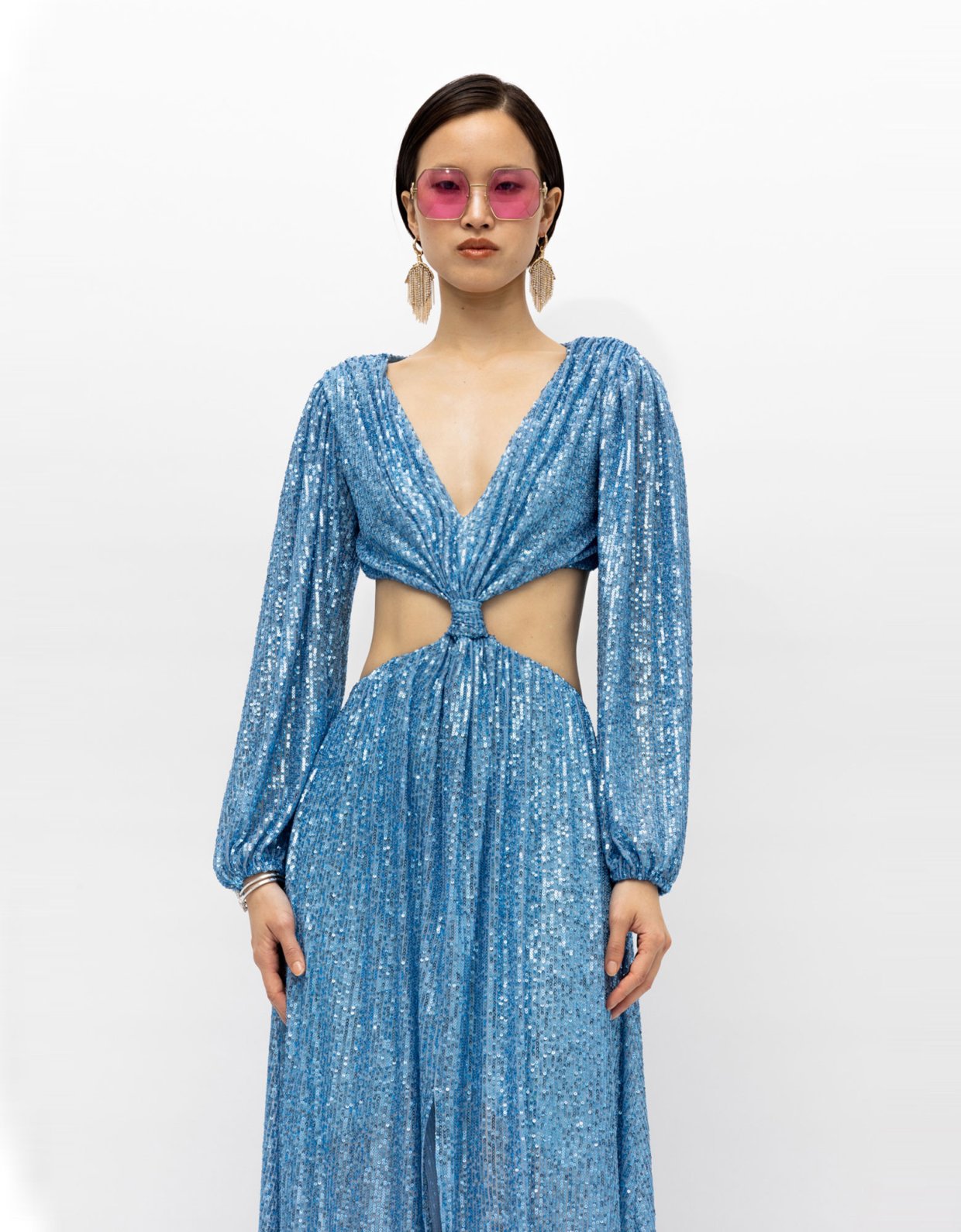 Mallory the label Zale maxi sequin dress blue