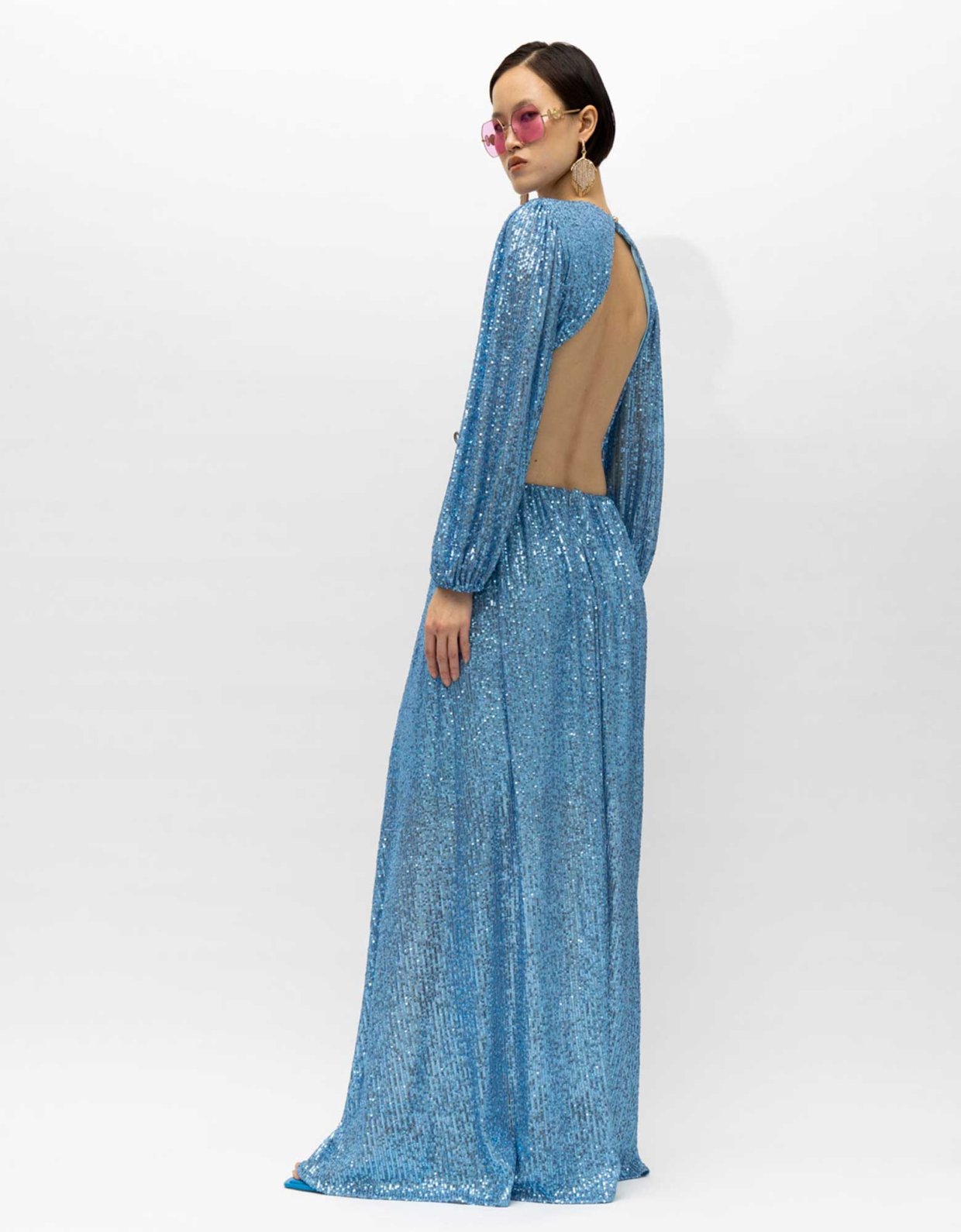 Mallory the label Zale maxi sequin dress blue