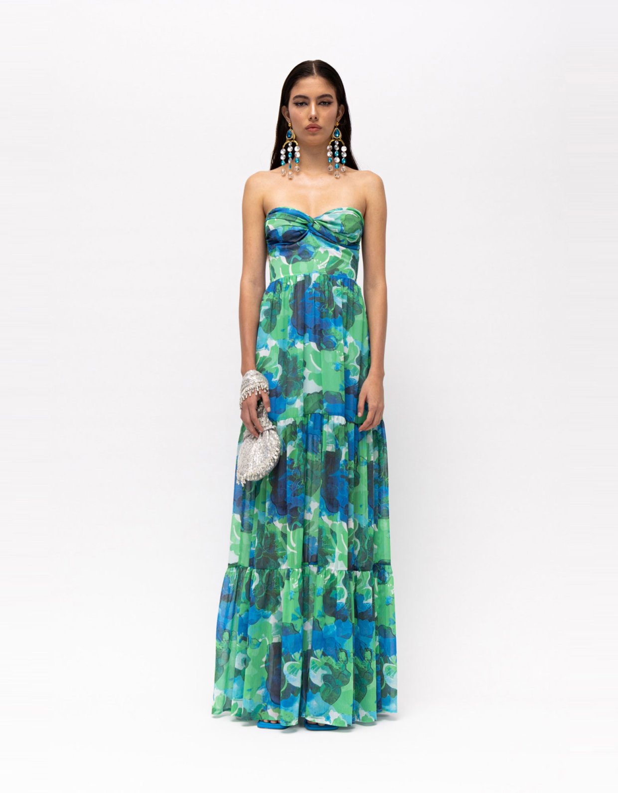 Mallory the label Yesenia dress blue floral print