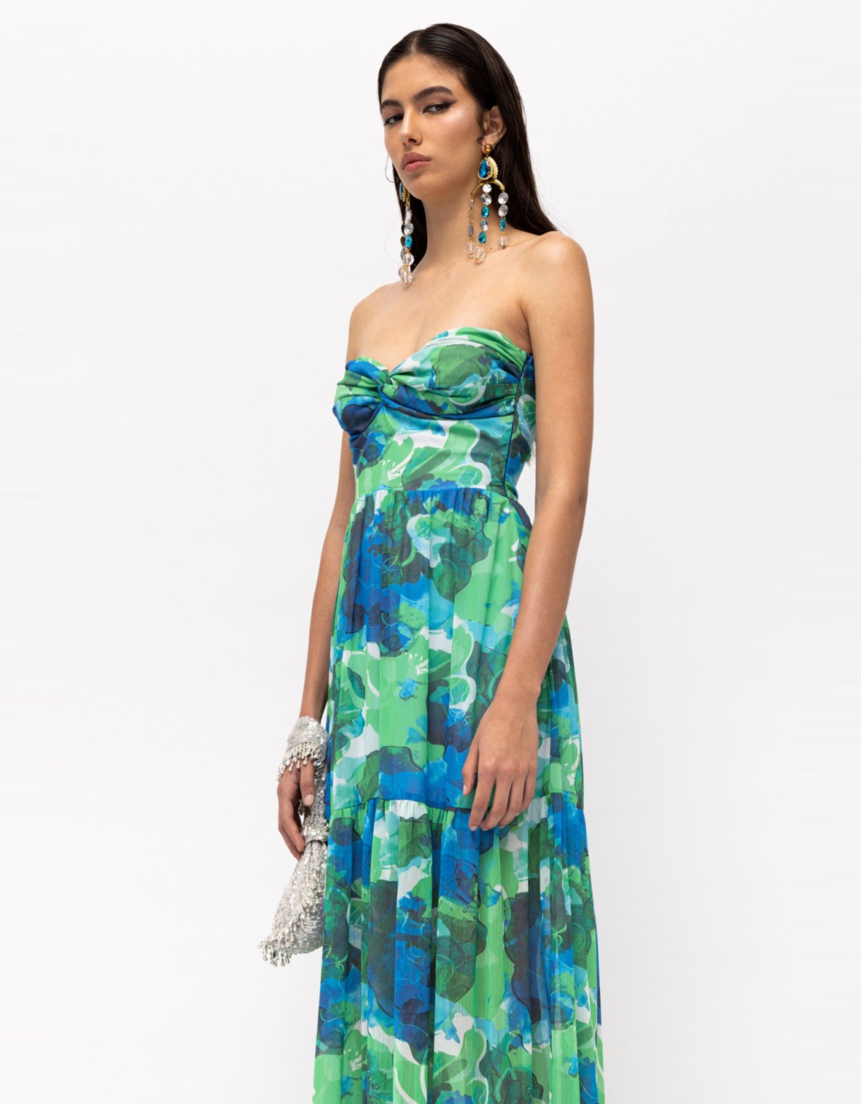Mallory the label Yesenia dress blue floral print