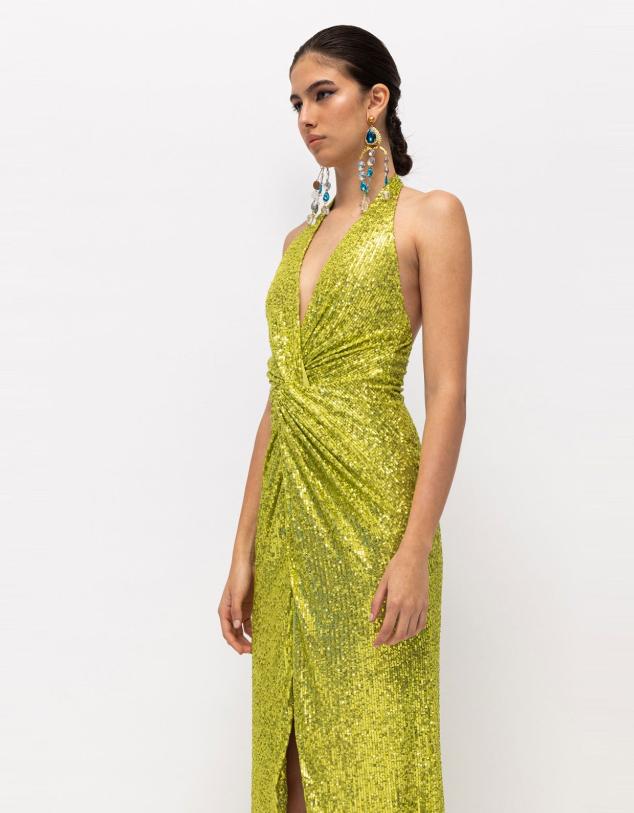 Mallory the label Ariel sequin dress lime