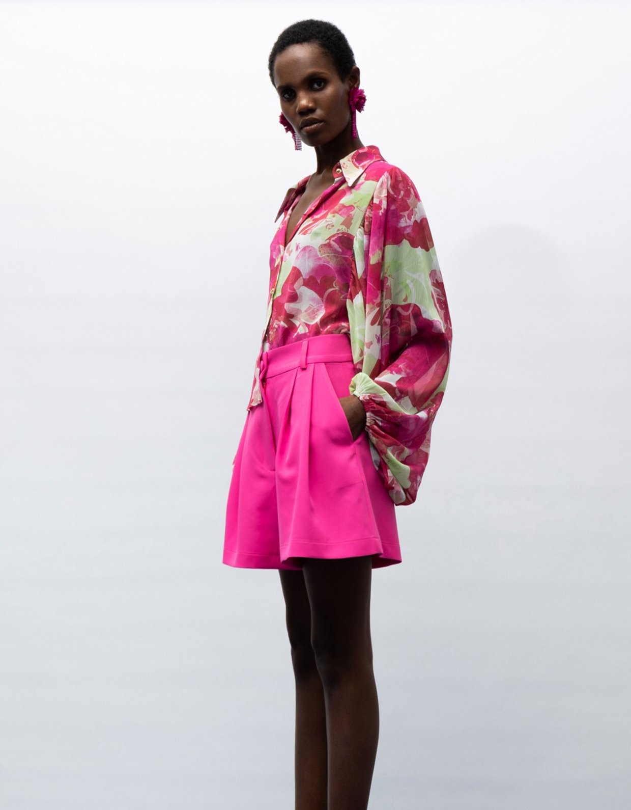 Mallory the label Miriam shirt pink floral
