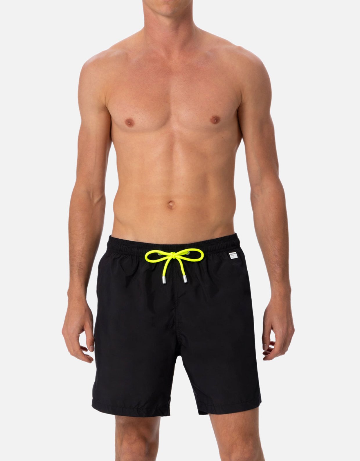 MC2 Saint Barth Man lightweight fabric black swim shorts lighting pantone