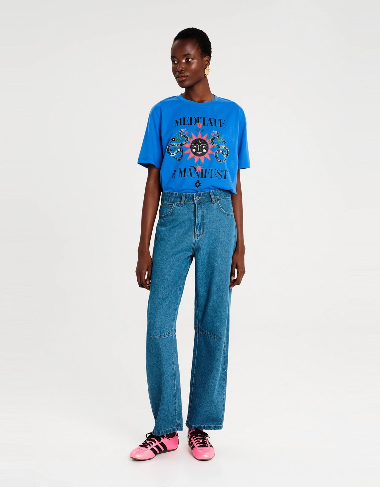 Peace and Chaos Manifestation t-shirt blue