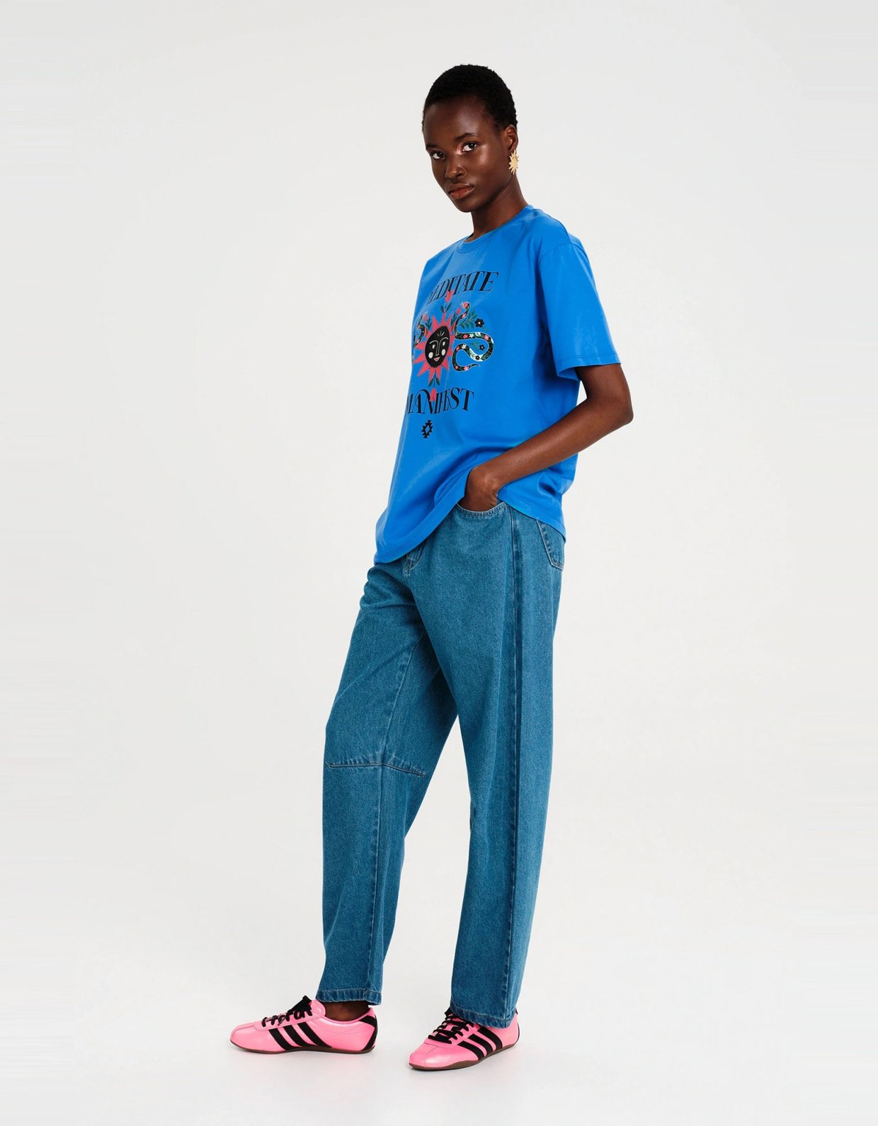 Peace and Chaos Manifestation t-shirt blue