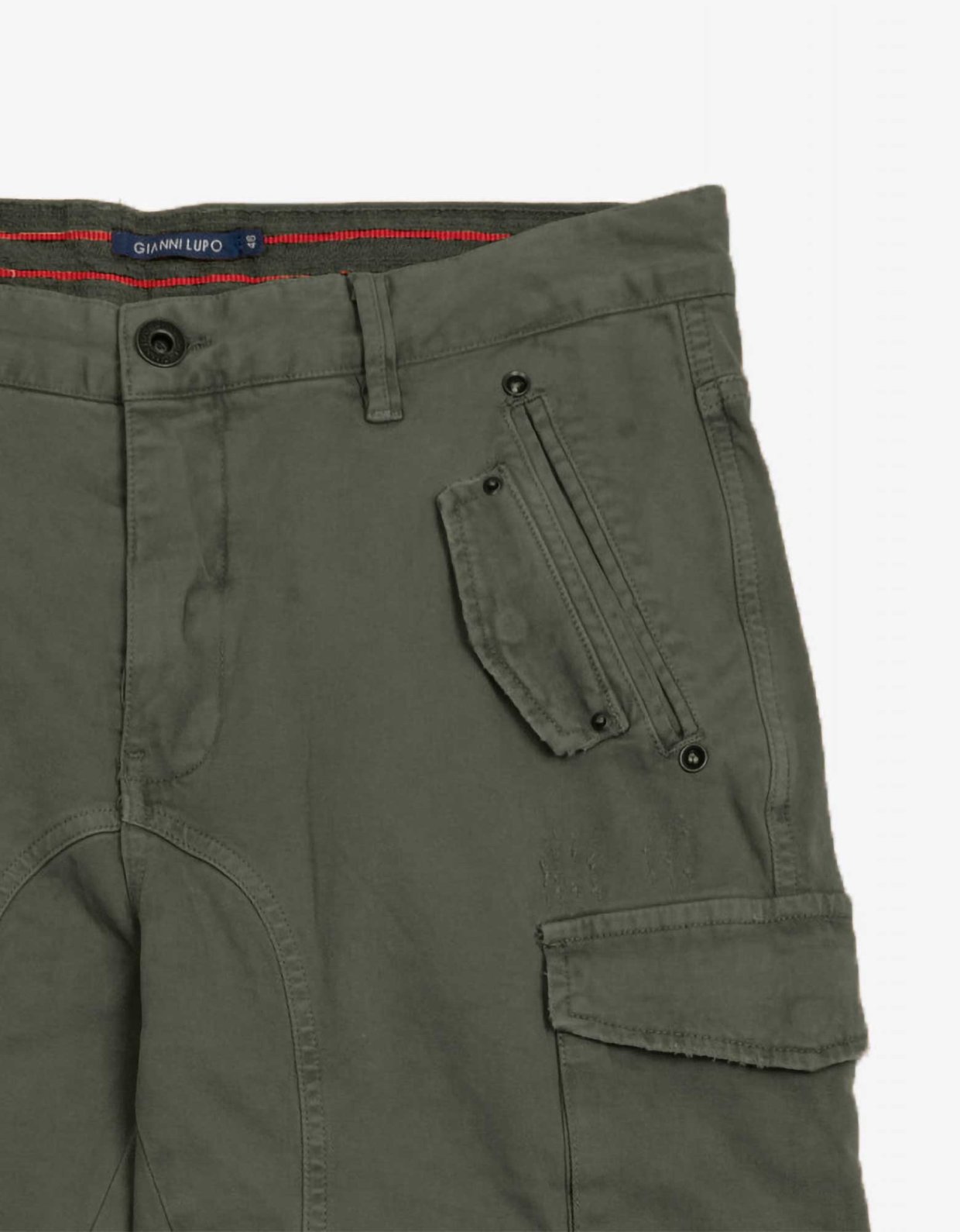 Gianni Lupo Slim fit cargo pants military