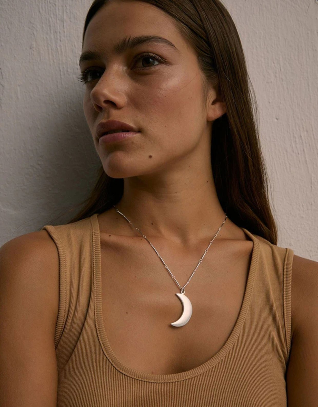 Moncollier Moon silver necklace