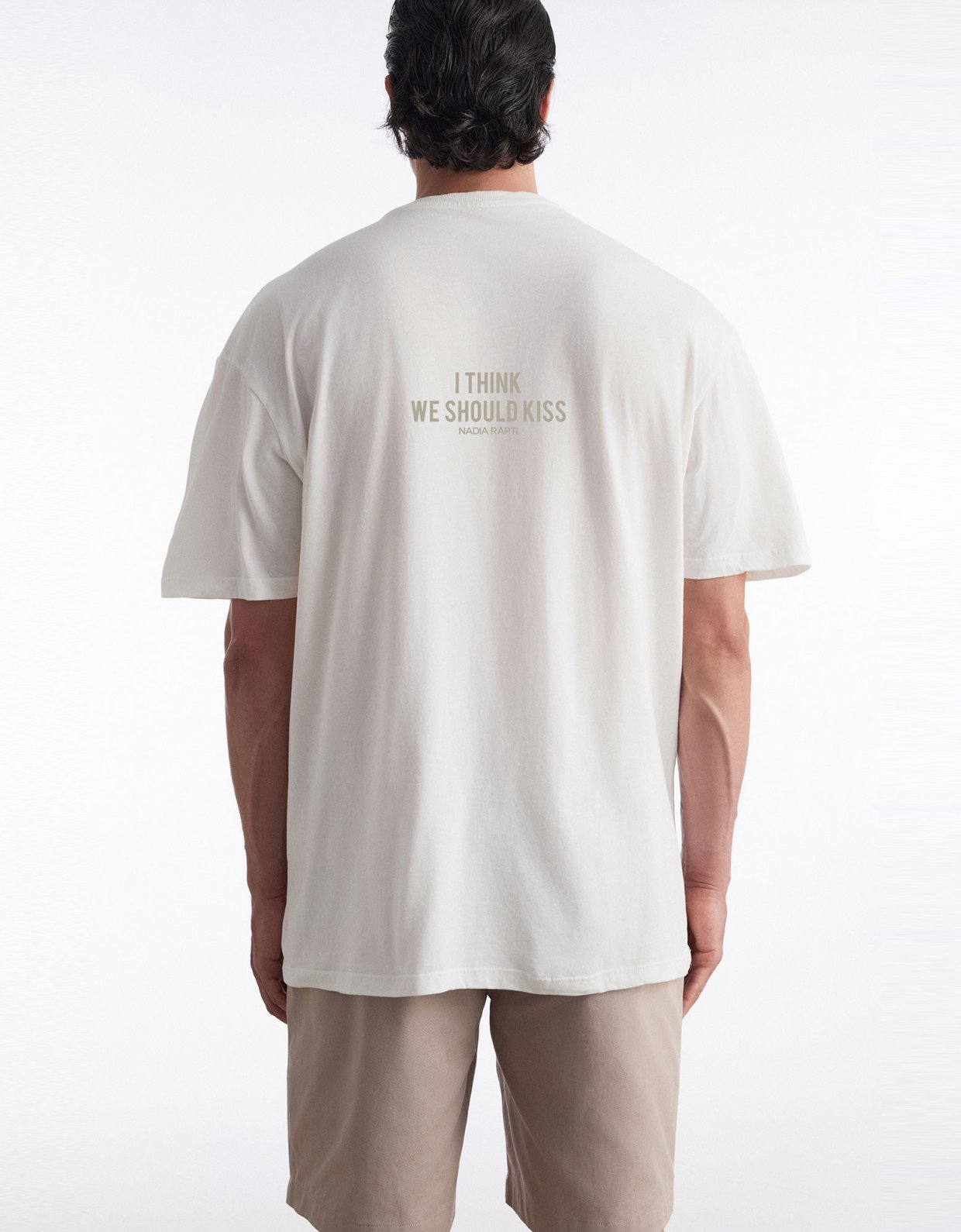 Nadia Rapti We should kiss t-shirt M/W off white